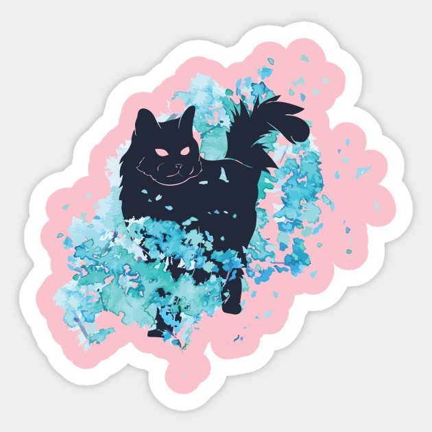 Cat Sticker by Qmega